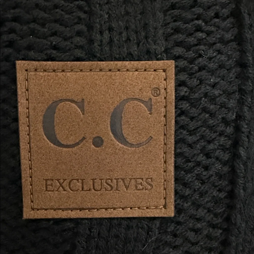 C.C Black Knit Scarf